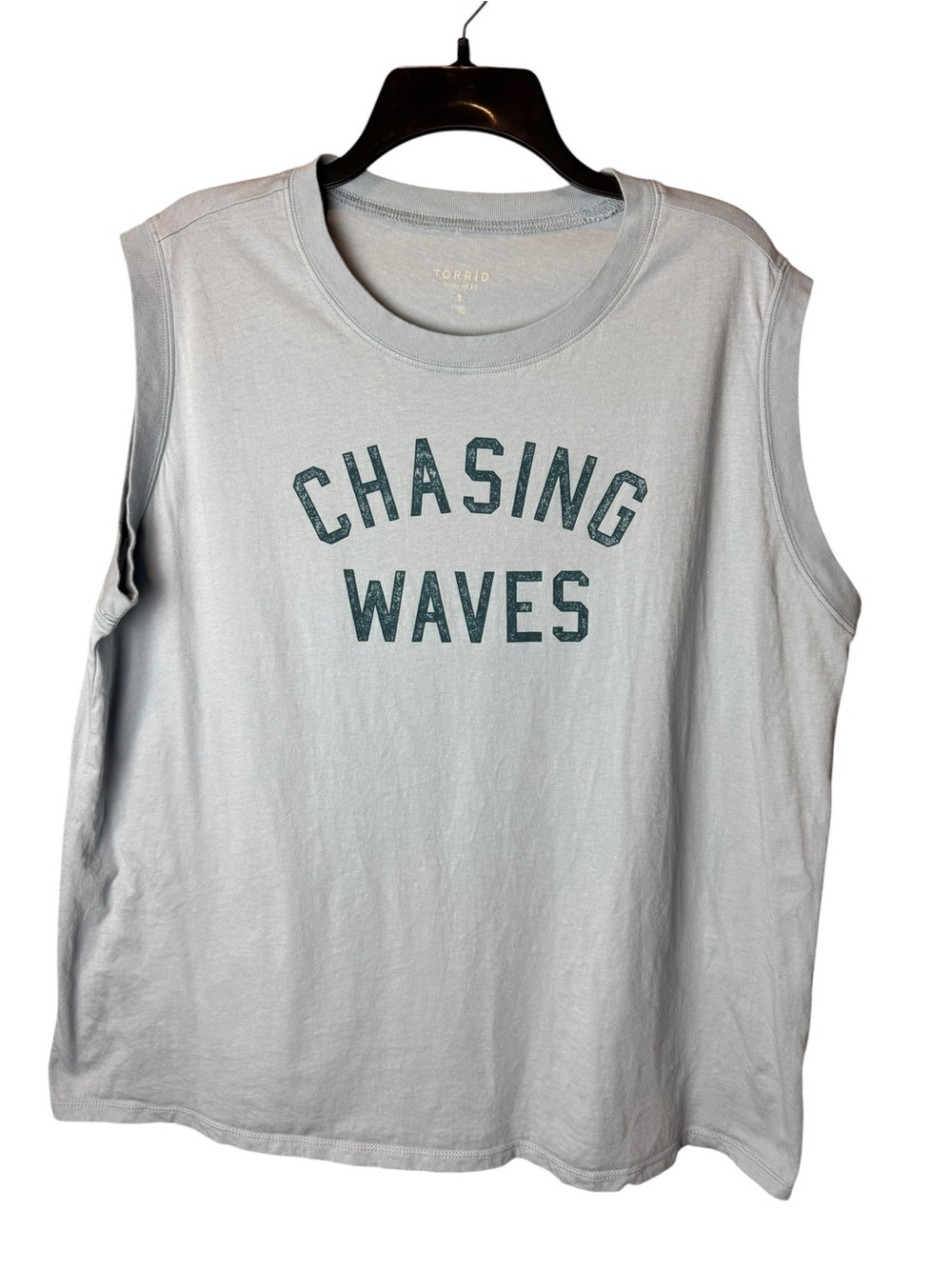 Torrid Chasing Waves Relaxed Fit 2X Tank Top Blue